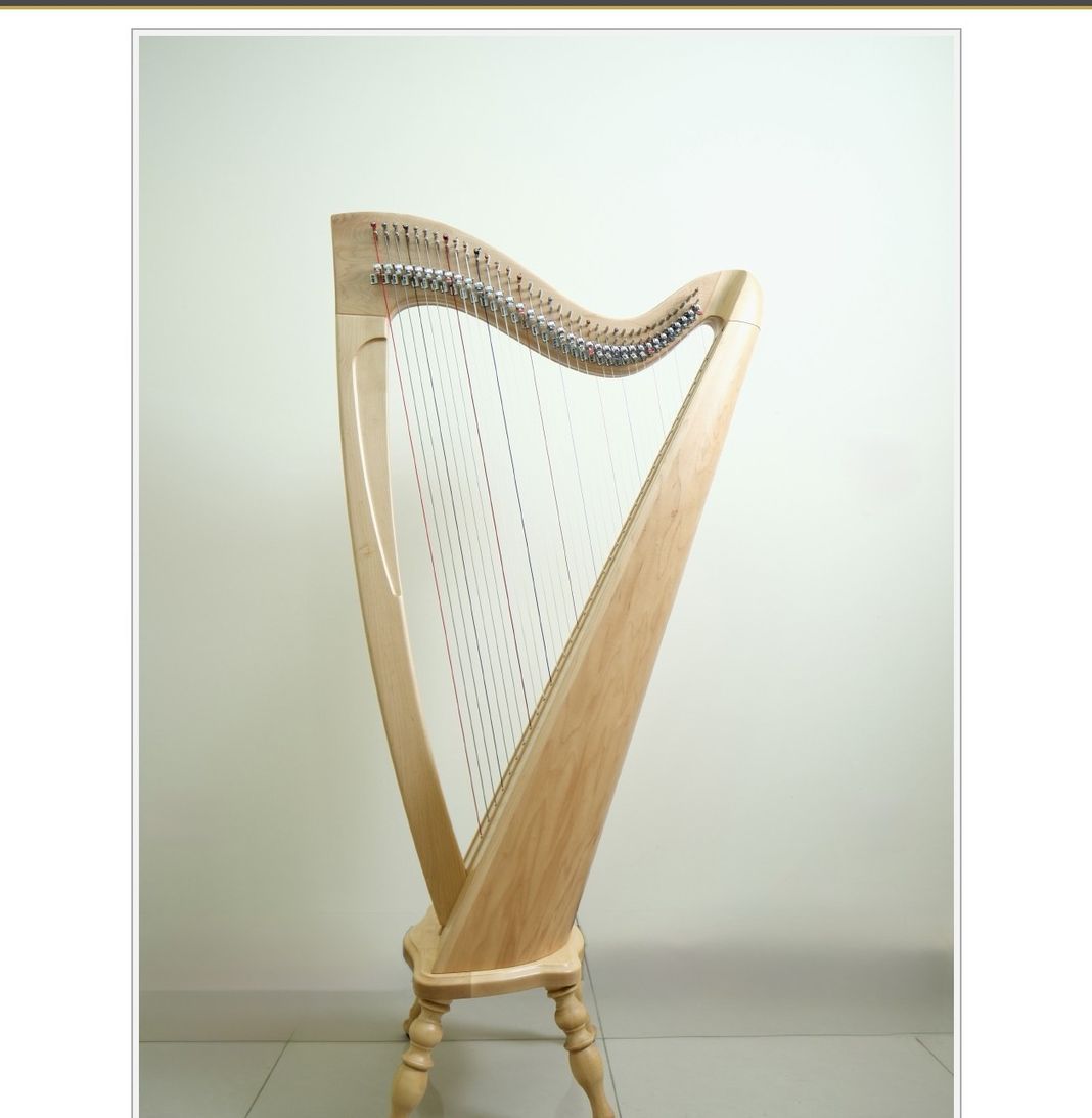 HopeHarp 36-String Harp Taiwan Patent — 36 strings, range C2–C7, height 156 cm